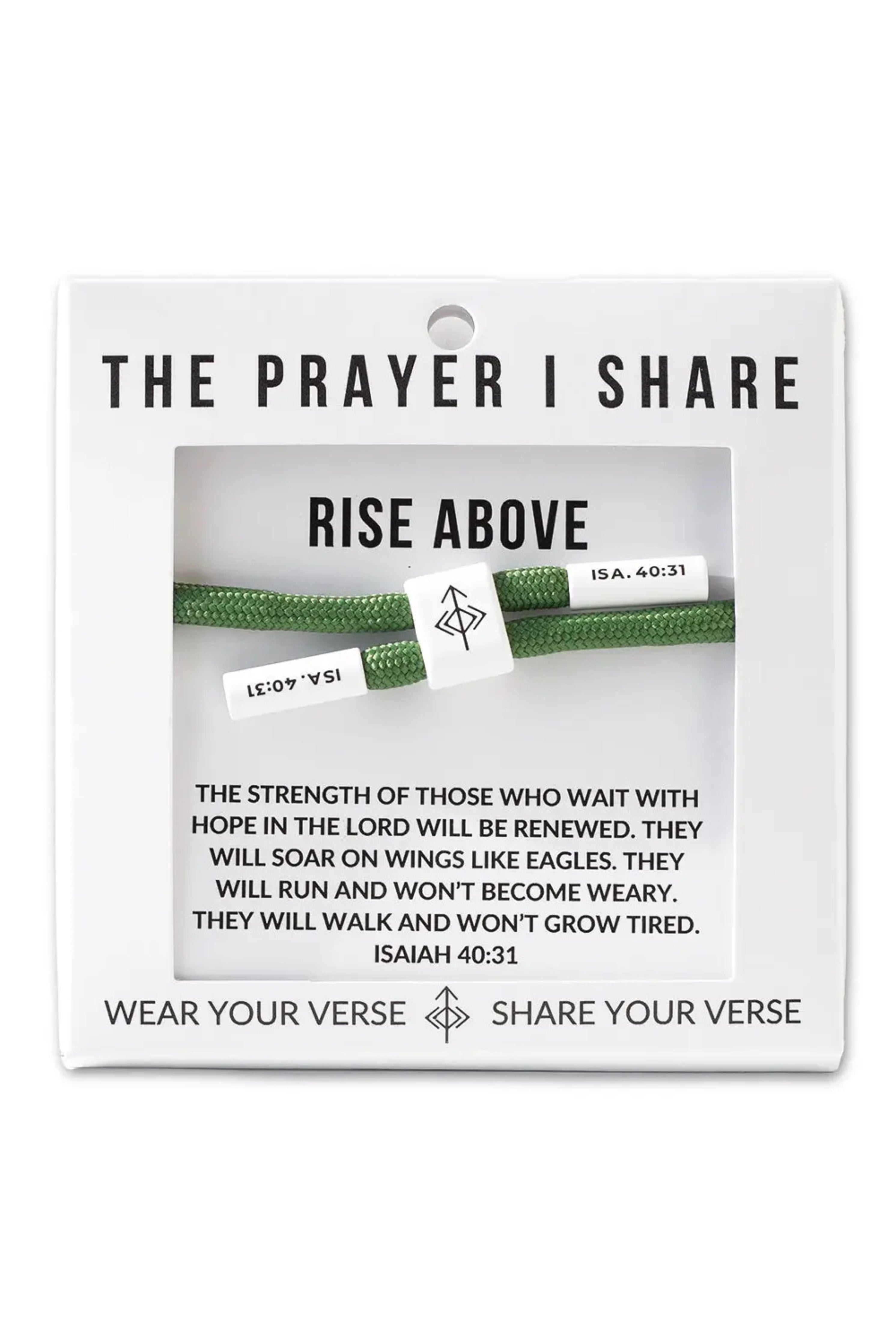 Rise Above Cord Bracelet – Motivational Faith Cord Bracelet Gift