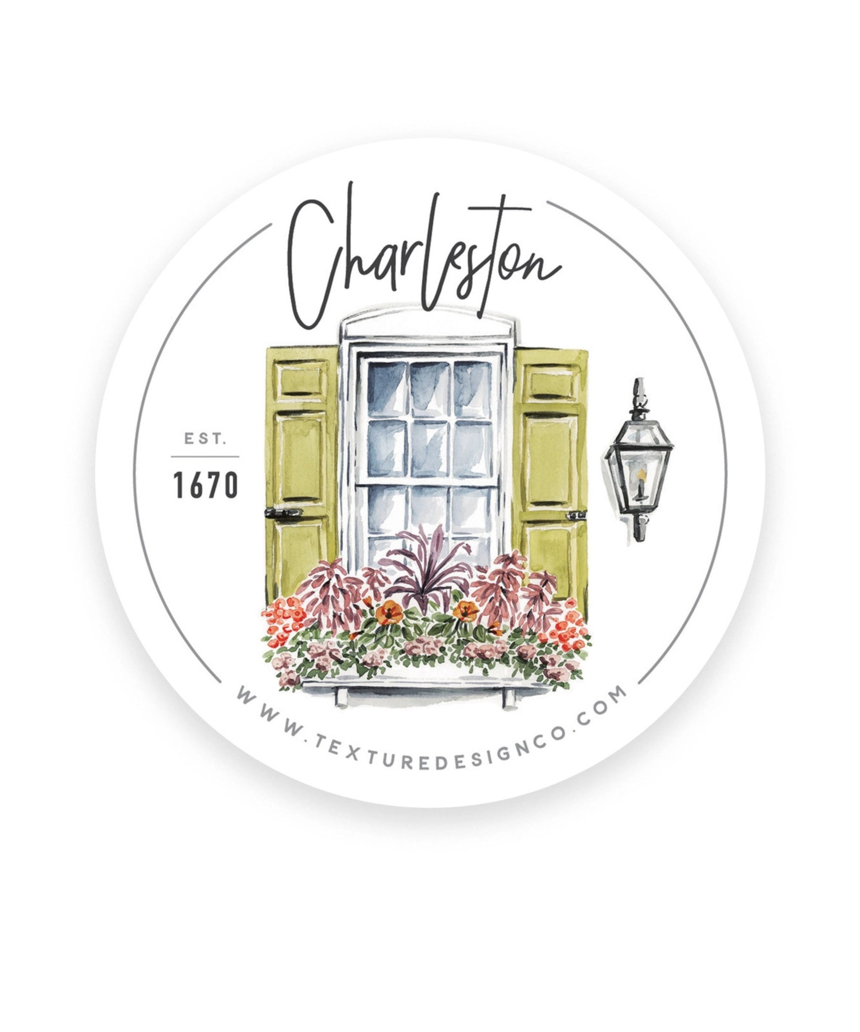 The Charleston Flower Box Sticker