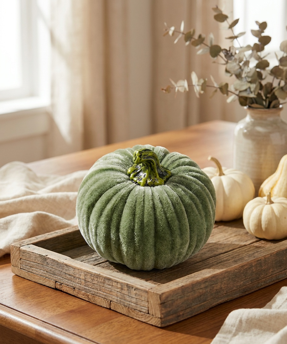 Mini Velvet Pumpkins