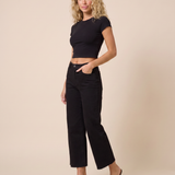 Vervet by Flying Monkey High Rise Cropped Wide Leg Jeans