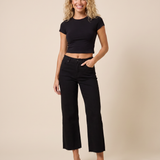 Vervet by Flying Monkey High Rise Cropped Wide Leg Jeans