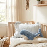 Steel Blue Plush Whale