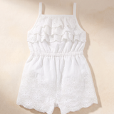 White Eyelet Romper - Last Size