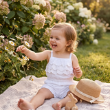 White Eyelet Romper - Last Size