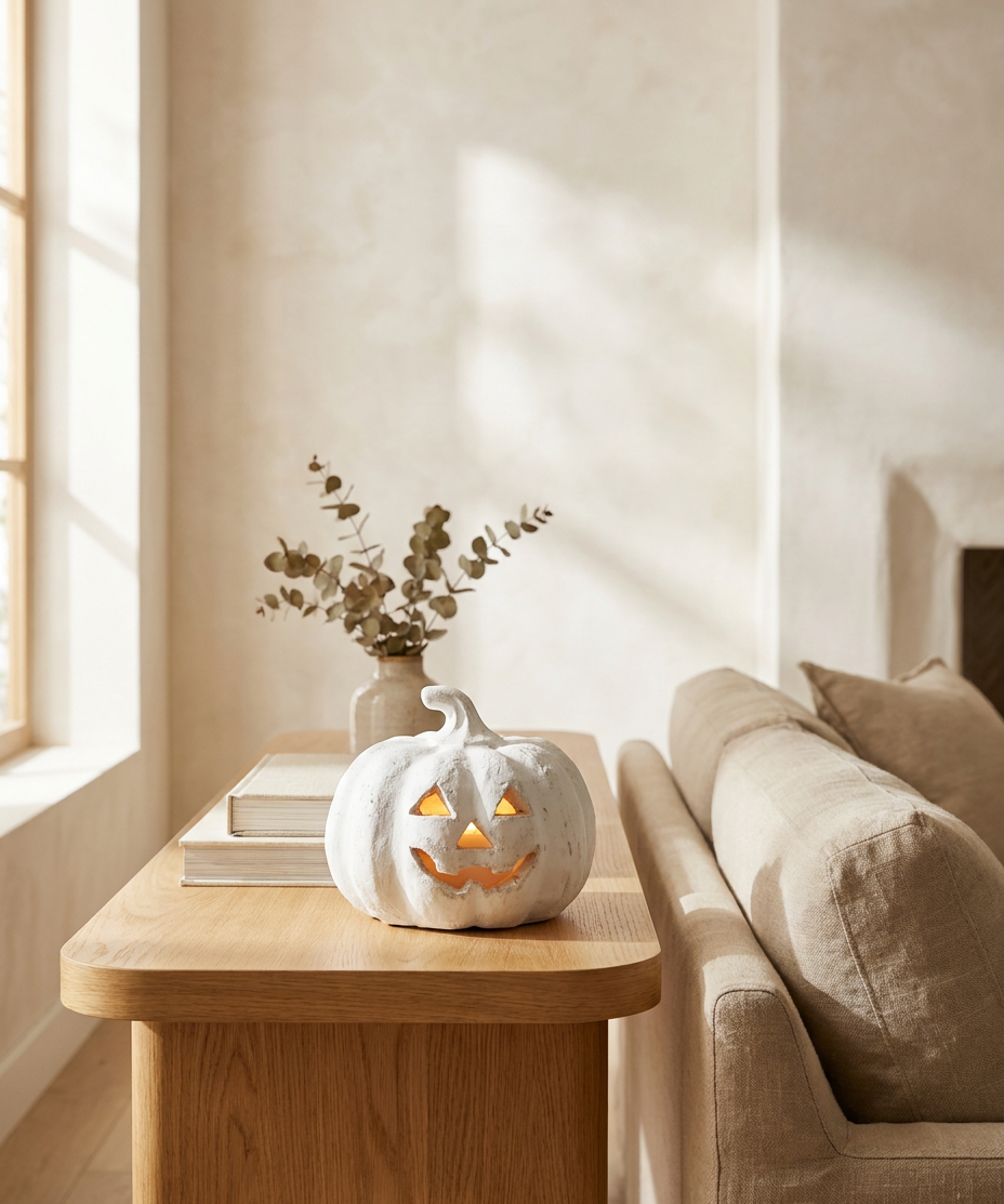 White Mini Jack-O-Lantern Pumpkin