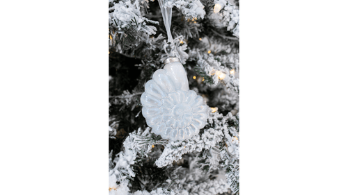 White Nautilus Shell Ornament