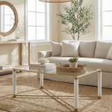 The Piper Glass & Marble Coffee Table