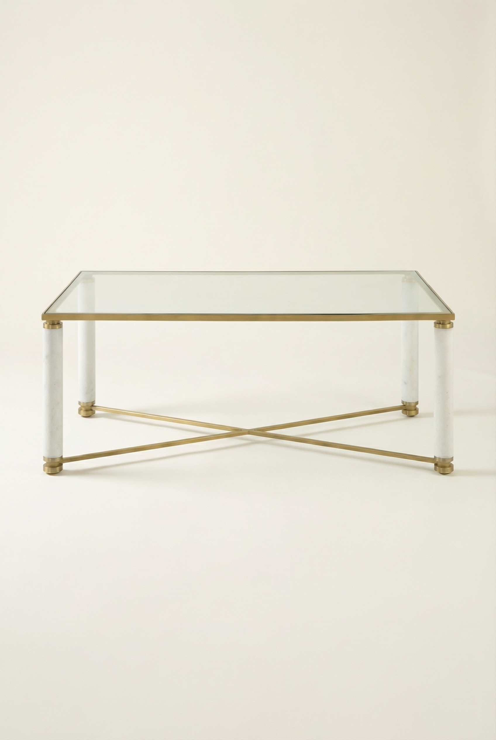 The Piper Glass & Marble Coffee Table (detail view 2)