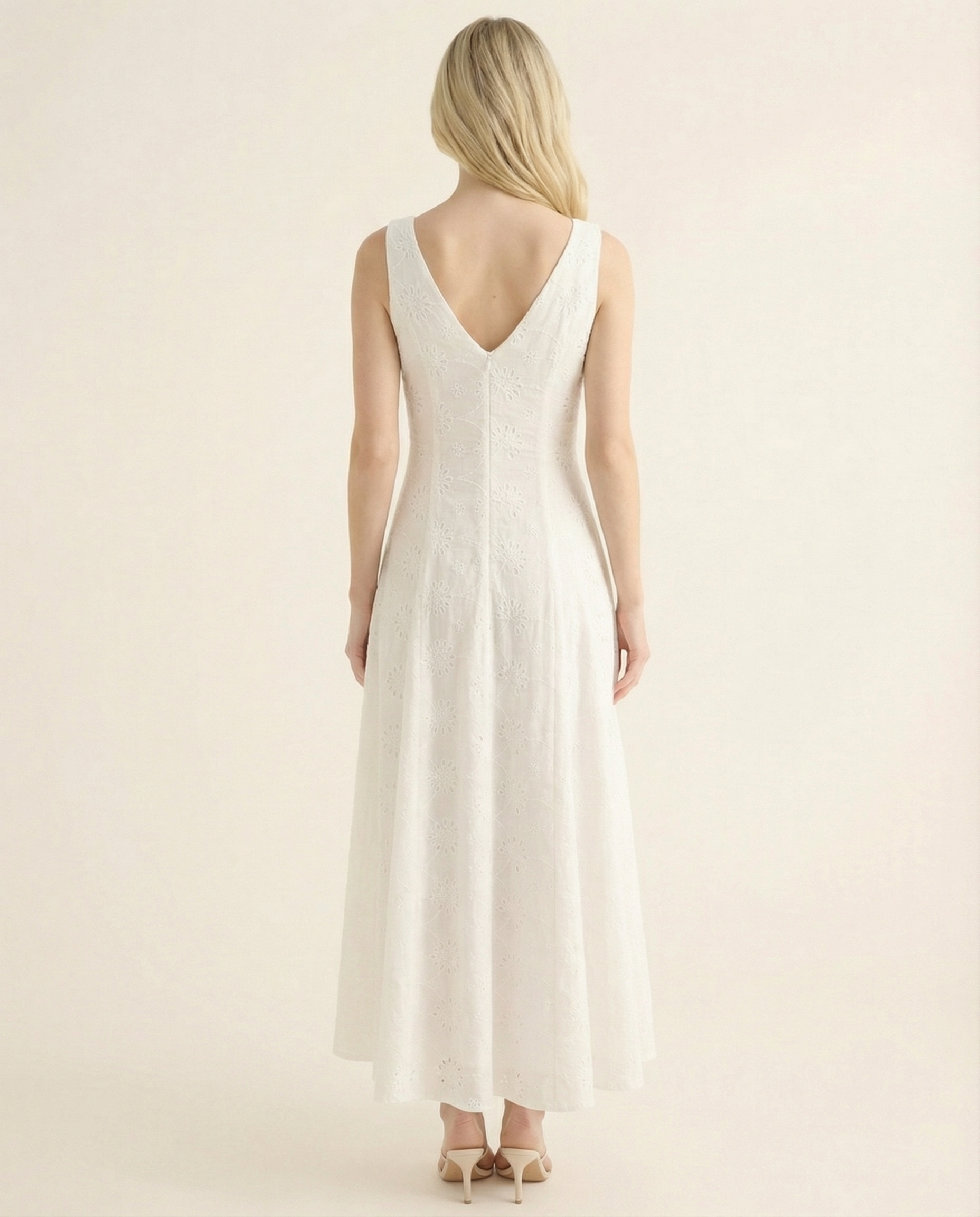 White Sands Eyelet Midi Dress (detail view 4)