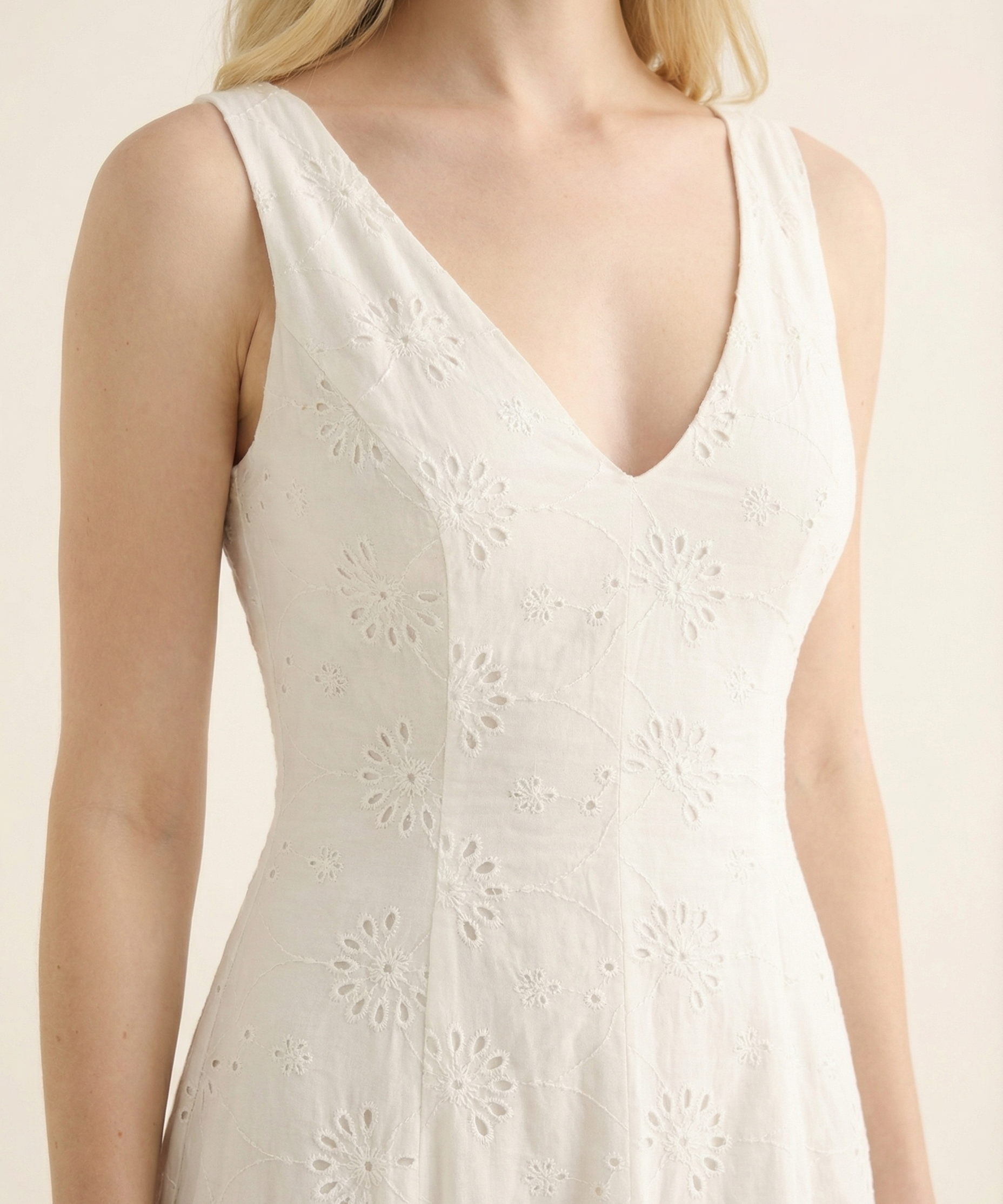 White Sands Eyelet Midi Dress (detail view 2)