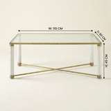 The Piper Glass & Marble Coffee Table (detail view 4)