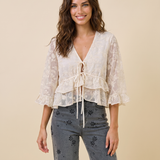 Willow Lace Tie Blouse