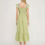 Willow Smocked Midi Dress (detail view 2)