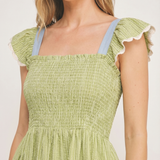 Willow Smocked Midi Dress (detail view 3)