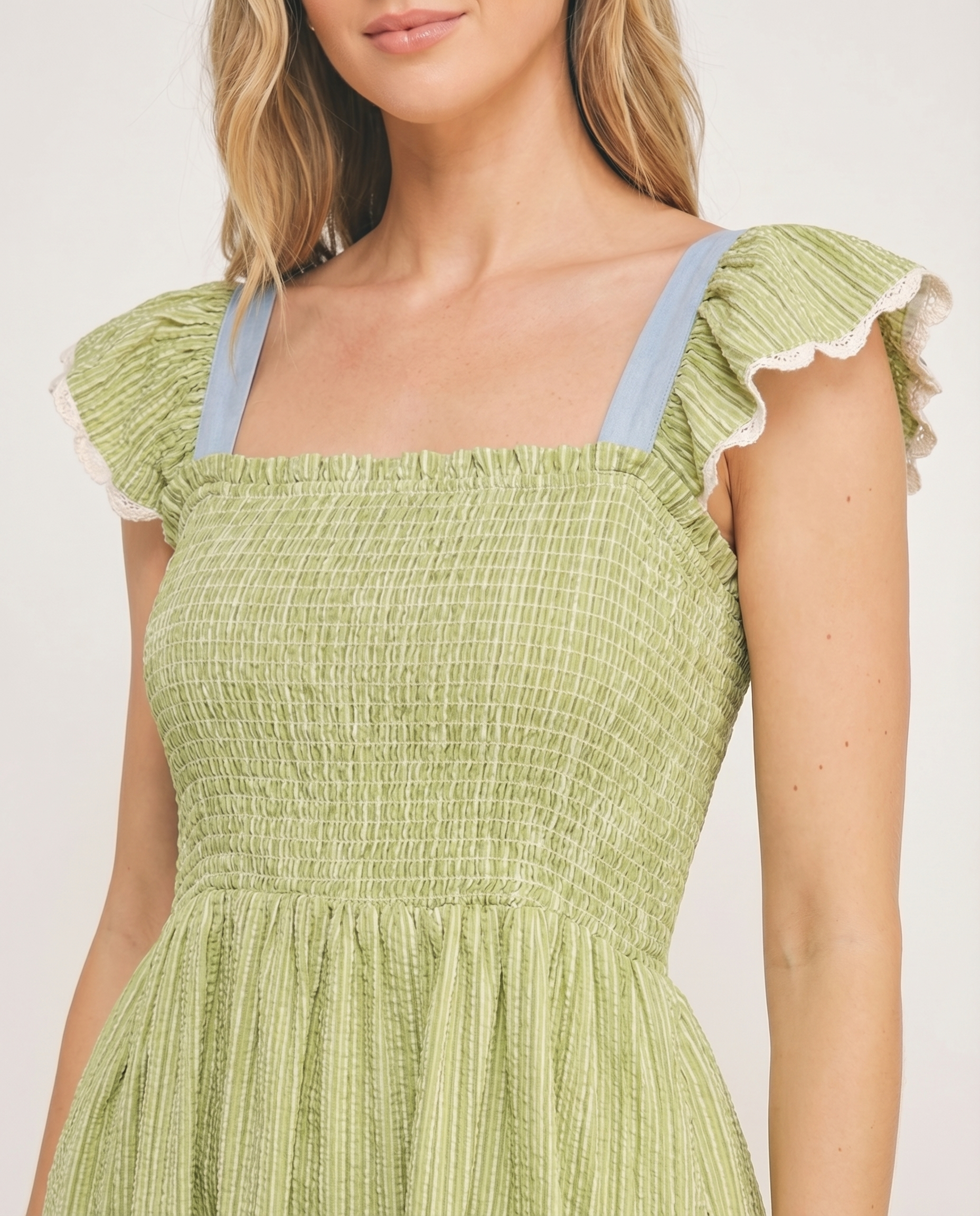 Willow Smocked Midi Dress (detail view 3)