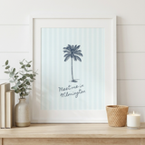 Wilmington Palm Tree Print Artwork – Coastal Tropical Wall Art Gift