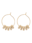 Wood Bead Hoop Earrings