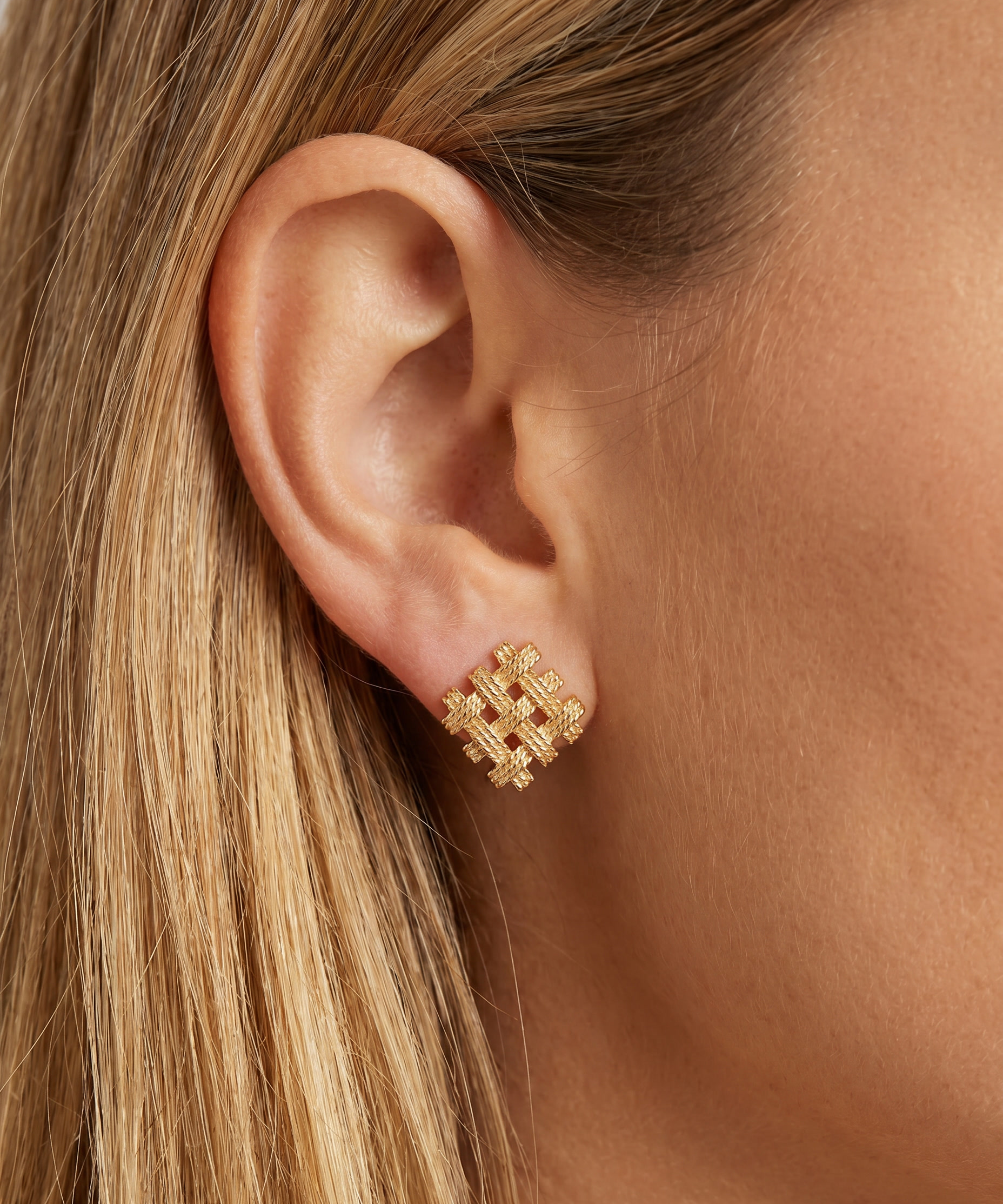 My Sister's Cottage | Waterproof | Woven Rope Earrings (detail view 2)