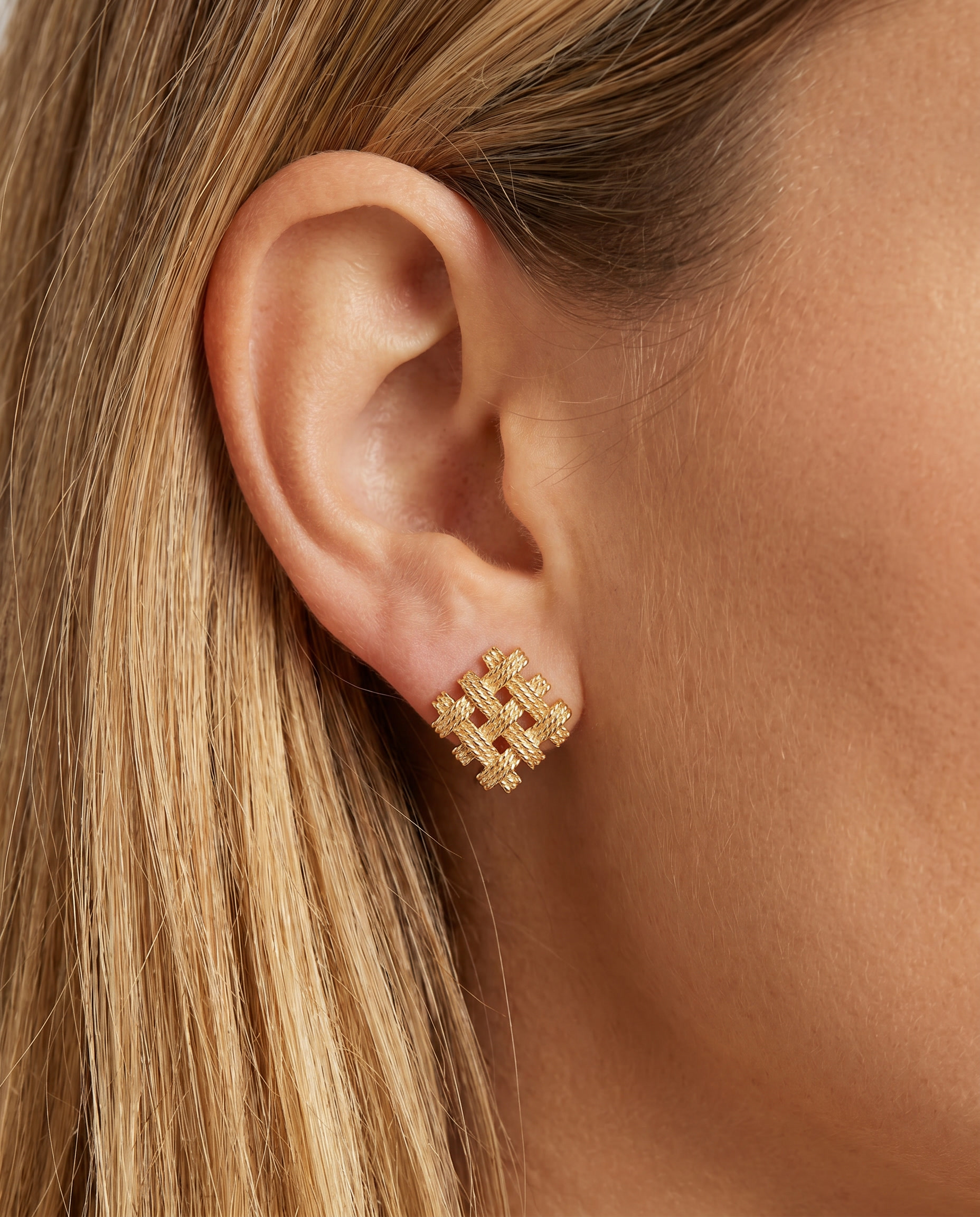 My Sister's Cottage | Waterproof | Woven Rope Earrings (detail view 2)