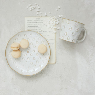 Debossed Stoneware Plate