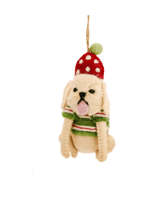 Yellow Labrador Wool Felt Dog Ornament