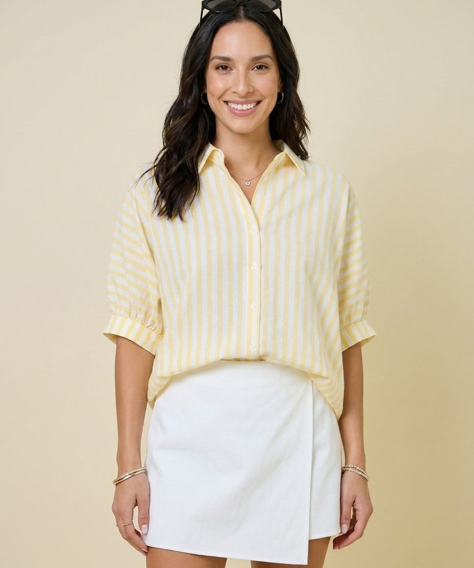 Sunday Stripe Button Down Shirt