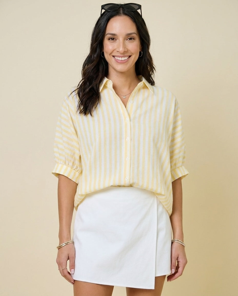 Sunday Stripe Button Down Shirt