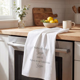 Yoga Pants Words Only Tea Towel