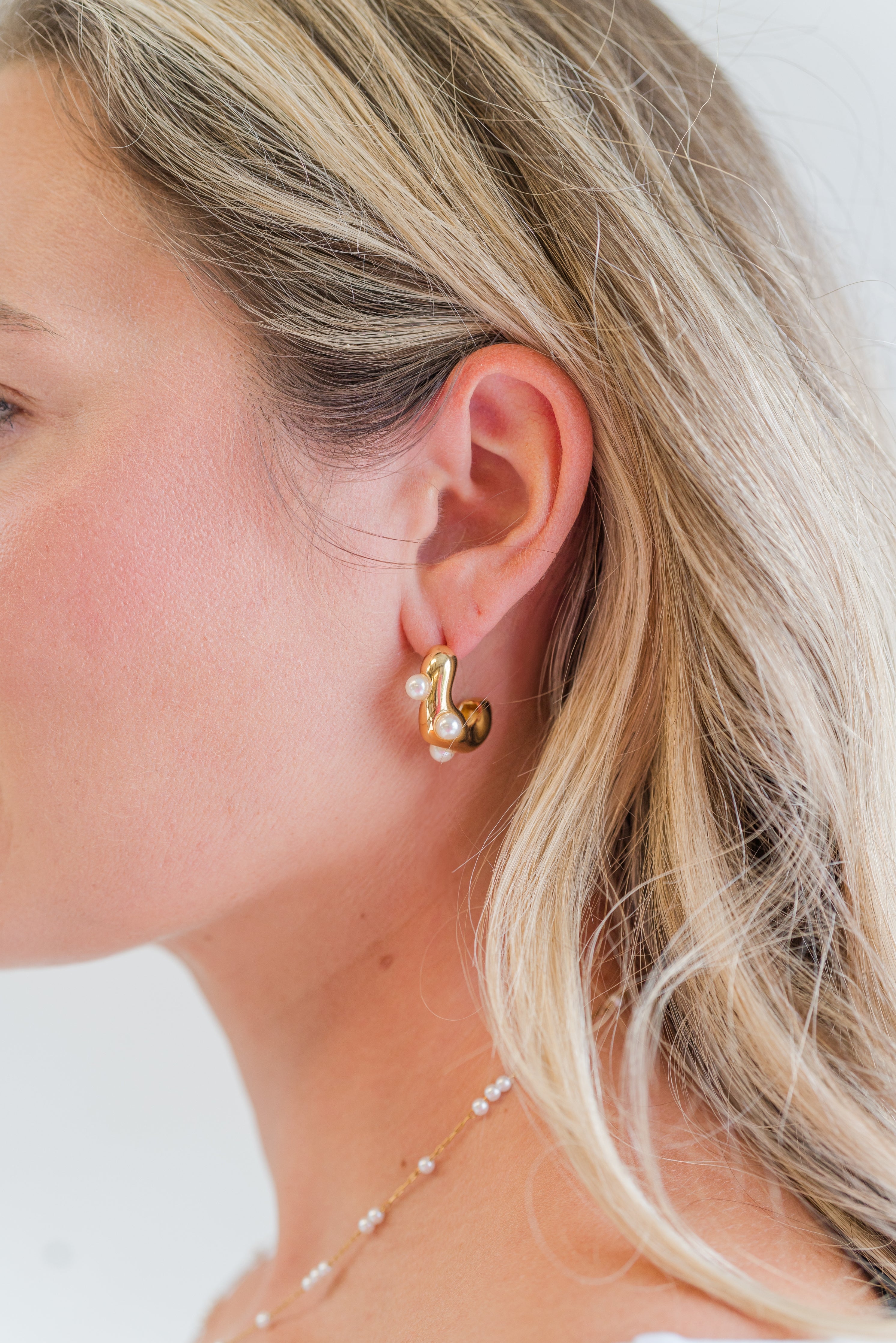 My Sister's Cottage | Waterproof | Abstract Embellished Earrings (detail view 3)