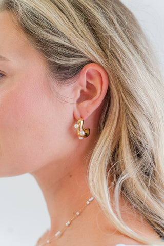 My Sister's Cottage | Waterproof | Natural Pearl Embellished Earrings