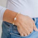 My Sister's Cottage | Waterproof | Chunky Freshwater Cultured Pearl Station Bracelet (detail view 2)