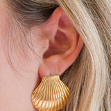 My Sister's Cottage | Waterproof | Statement Shell Earrings (detail view 2)