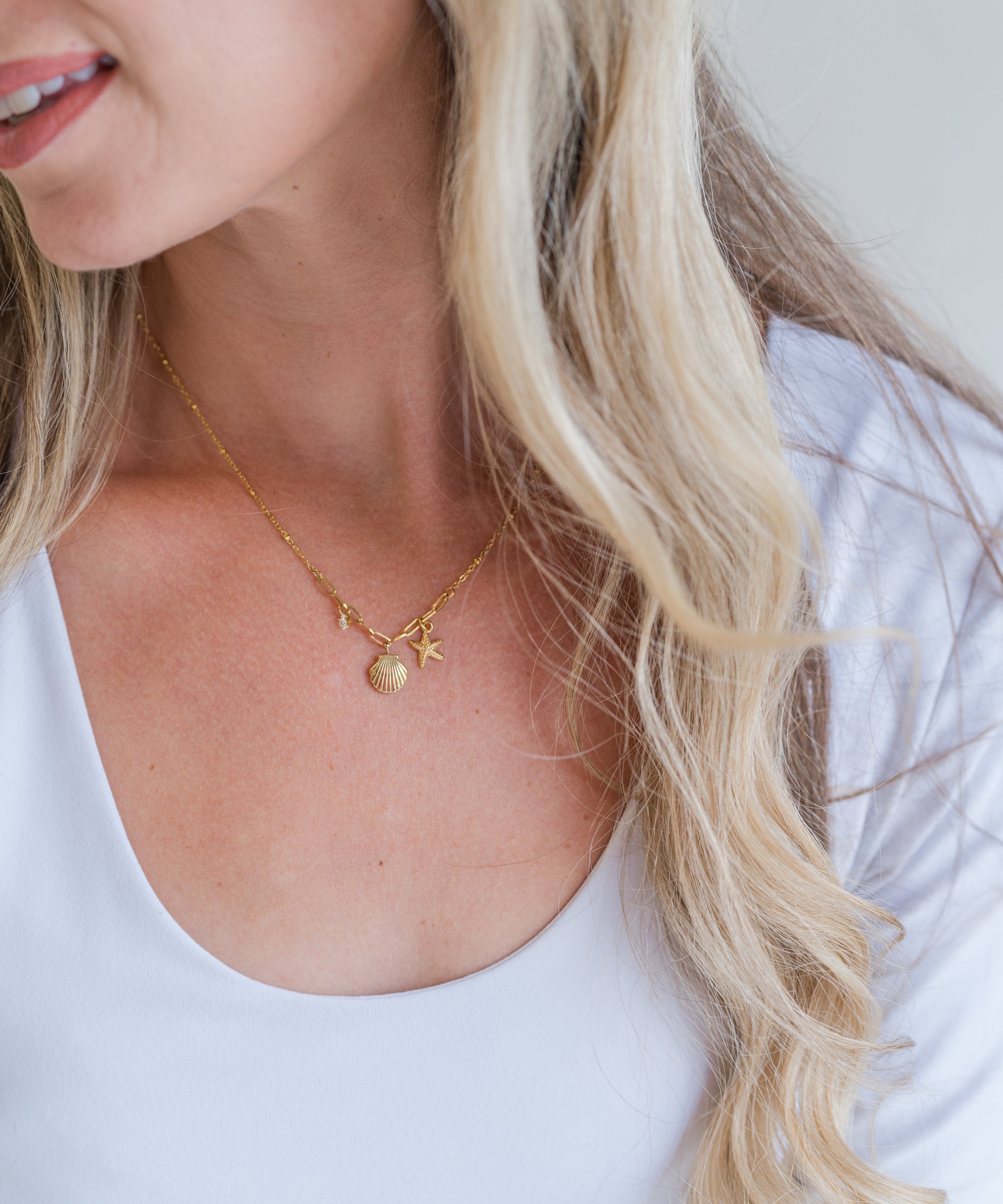 My Sister's Cottage | Waterproof | Ocean Charm Necklace (detail view 2)