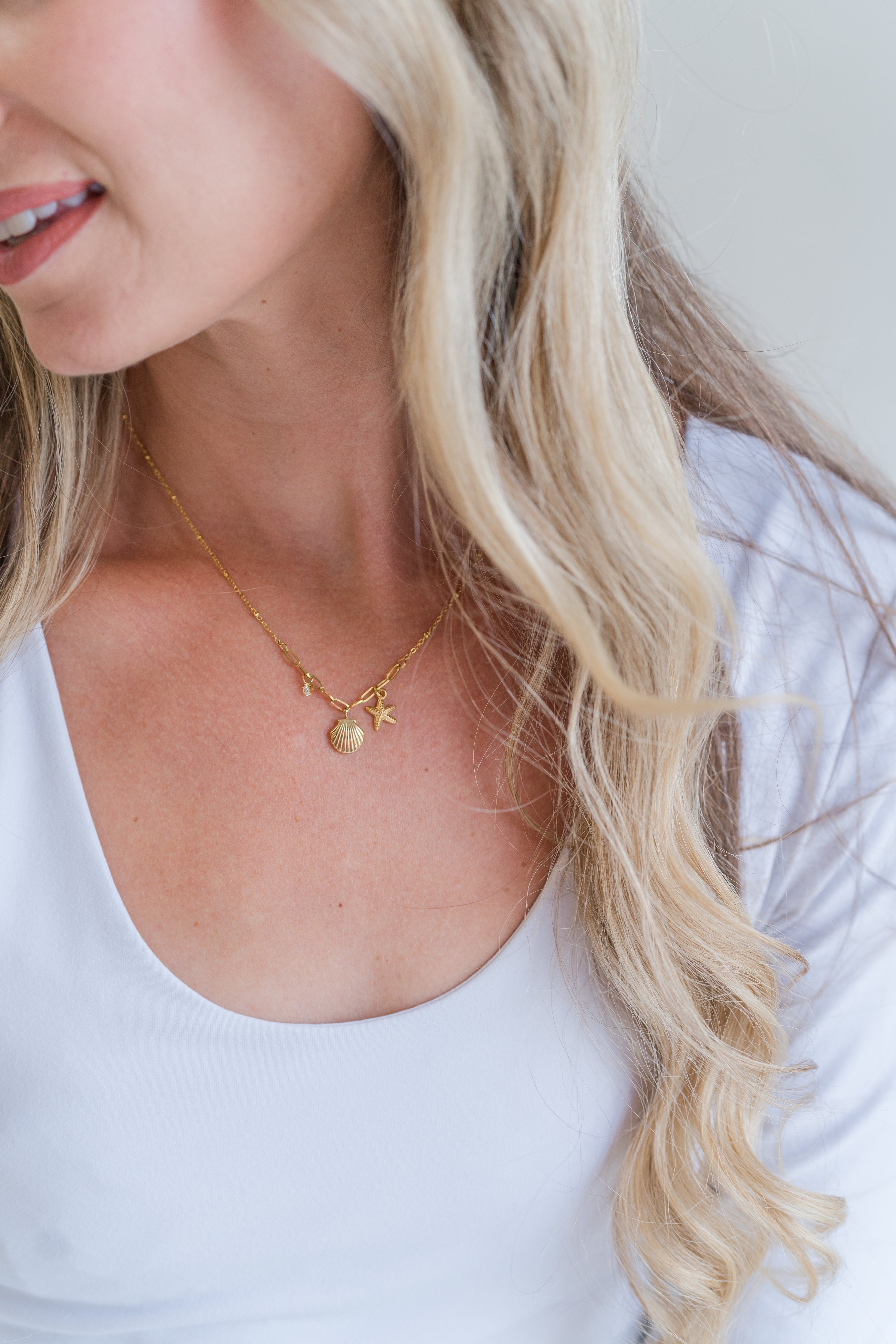 My Sister's Cottage | Waterproof | Ocean Charm Necklace (detail view 2)