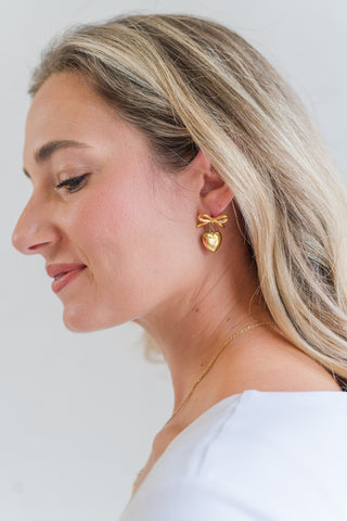 My Sister's Cottage | Waterproof | Bow & Heart Earrings