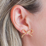My Sister's Cottage | Waterproof | Rope Bow Earrings (detail view 2)