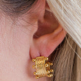 My Sister's Cottage | Waterproof | Textured Ball Hoop Earrings