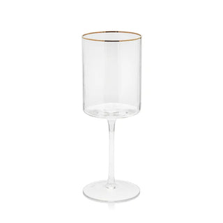 Gold Rim Wine Glass