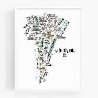 Wilmington Map Poster-Beige