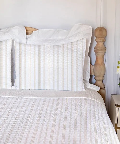 Stripe Linen Queen Quilt