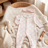 Bow Print Sleeper & Headband Set (detail view 2)