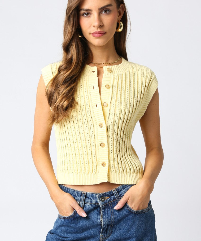 Button Sweater Vest