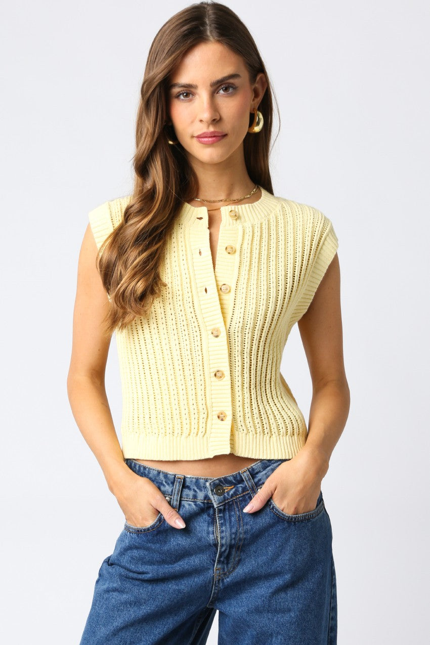 Button Sweater Vest