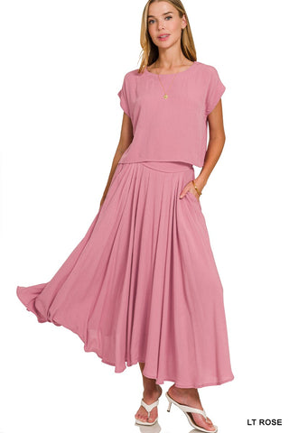 Woven Maxi Skirt