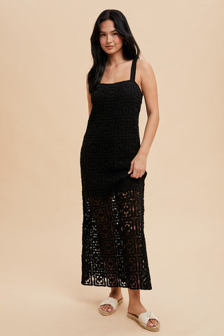 Cotton Crochet Maxi Tank Dress