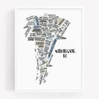 Wilmington Map Poster-Gray