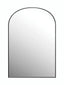 Black Arched Metal Framed Wall Mirror
