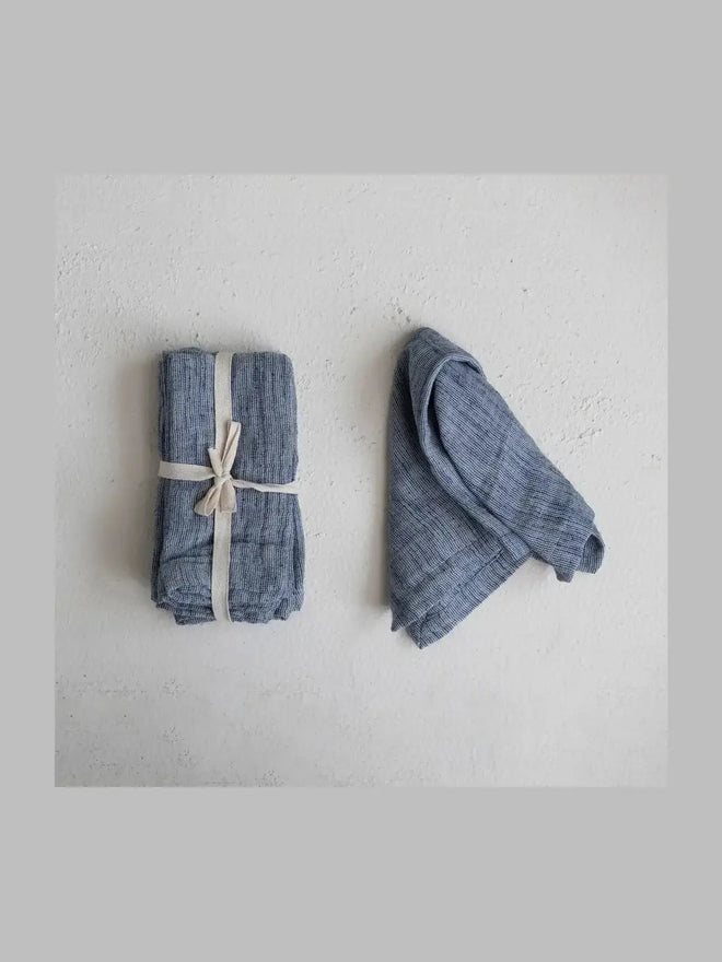 Woven Cotton & Linen Napkins, Set of 4