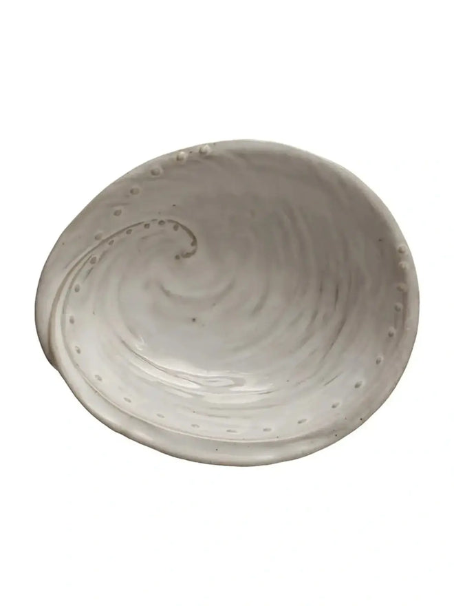 Stoneware Dot Shell Bowl