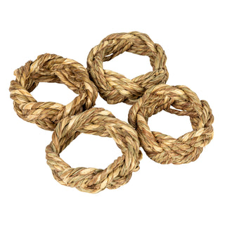 Braided Seagrass Napkin Rings - set of 4.